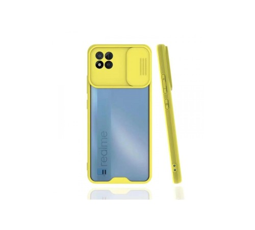 Realme C11 2021 Kılıf Platin Kamera Koruma Silikon - Sarı Realme C11 2021 Kılıf Platin Kamera Koruma Silikon - Sarı