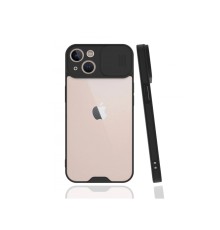 iPhone 13 Kılıf Platin Kamera Koruma Silikon - Siyah