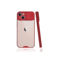 iPhone 13 Mini Kılıf Platin Kamera Koruma Silikon - Kırmızı