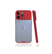 iPhone 13 Pro Kılıf Platin Kamera Koruma Silikon - Kırmızı