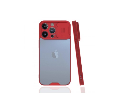 iPhone 13 Pro Kılıf Platin Kamera Koruma Silikon - Kırmızı iPhone 13 Pro Kılıf Platin Kamera Koruma Silikon - Kırmızı