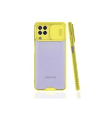 Samsung Galaxy A22 Kılıf Platin Kamera Koruma Silikon - Sarı