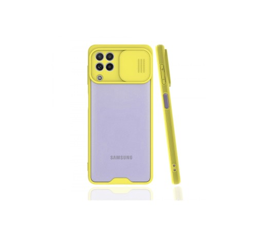Samsung Galaxy A22 Kılıf Platin Kamera Koruma Silikon - Sarı Samsung Galaxy A22 Kılıf Platin Kamera Koruma Silikon - Sarı