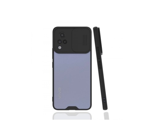 Vivo V21 Kılıf Platin Kamera Koruma Silikon - Siyah Vivo V21 Kılıf Platin Kamera Koruma Silikon - Siyah