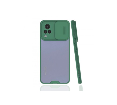 Vivo V21 Kılıf Platin Kamera Koruma Silikon - Yeşil Vivo V21 Kılıf Platin Kamera Koruma Silikon - Yeşil
