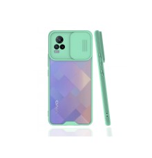 Vivo V21e Kılıf Platin Kamera Koruma Silikon - Açık Yeşil