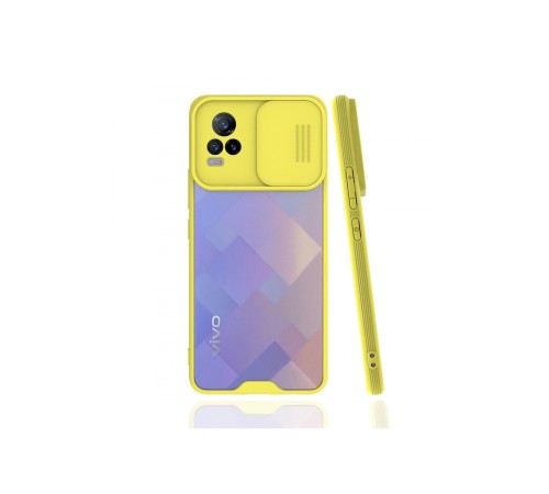 Vivo V21e Kılıf Platin Kamera Koruma Silikon - Sarı Vivo V21e Kılıf Platin Kamera Koruma Silikon - Sarı