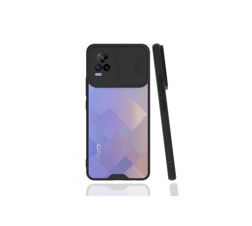 Vivo V21e Kılıf Platin Kamera Koruma Silikon - Siyah