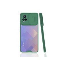 Vivo V21e Kılıf Platin Kamera Koruma Silikon - Yeşil