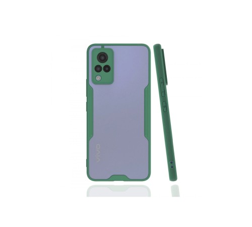 Vivo V21 Kılıf Platin Silikon - Yeşil