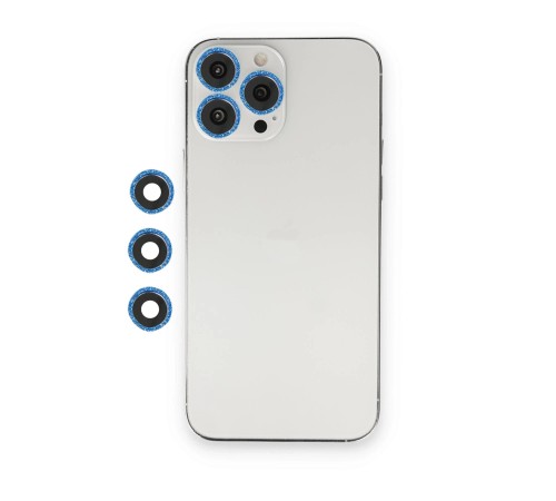 iPhone 13 Pro Max Shine Kamera Lens - Mavi iPhone 13 Pro Max Shine Kamera Lens - Mavi