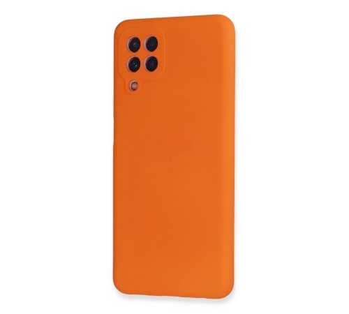 Samsung Galaxy A22 Kılıf Nano içi Kadife Silikon - Turuncu Samsung Galaxy A22 Kılıf Nano içi Kadife Silikon - Turuncu