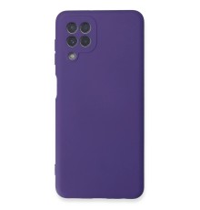 Samsung Galaxy A22 Kılıf Nano içi Kadife Silikon - Mor