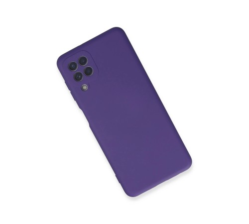 Samsung Galaxy A22 Kılıf Nano içi Kadife Silikon - Mor Samsung Galaxy A22 Kılıf Nano içi Kadife Silikon - Mor