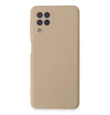 Samsung Galaxy A22 Kılıf Nano içi Kadife Silikon - Pudra