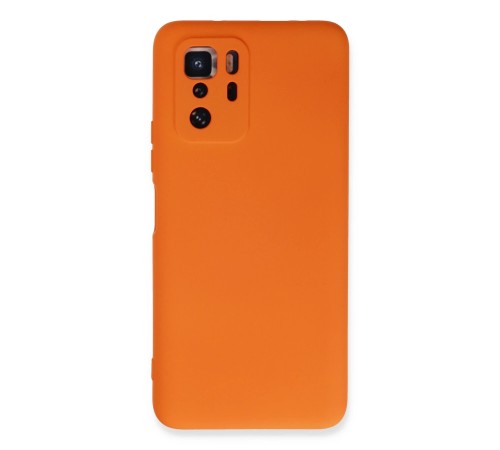 Xiaomi Poco X3 GT Kılıf Nano içi Kadife Silikon - Turuncu Xiaomi Poco X3 GT Kılıf Nano içi Kadife Silikon - Turuncu