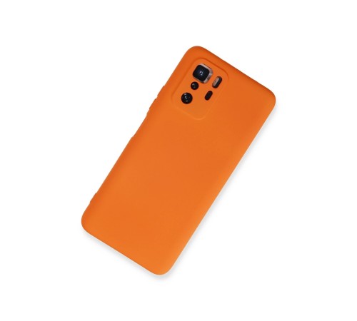Xiaomi Poco X3 GT Kılıf Nano içi Kadife Silikon - Turuncu Xiaomi Poco X3 GT Kılıf Nano içi Kadife Silikon - Turuncu