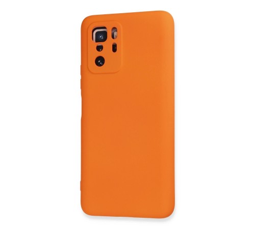 Xiaomi Poco X3 GT Kılıf Nano içi Kadife Silikon - Turuncu Xiaomi Poco X3 GT Kılıf Nano içi Kadife Silikon - Turuncu
