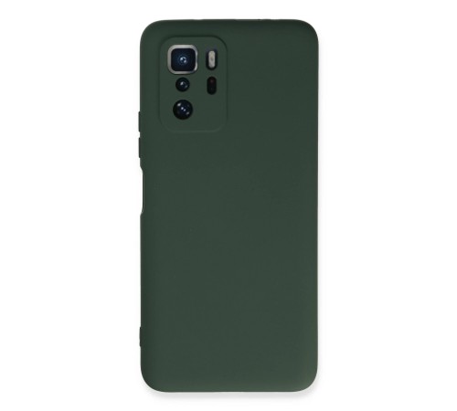 Xiaomi Poco X3 GT Kılıf Nano içi Kadife Silikon - Koyu Yeşil Xiaomi Poco X3 GT Kılıf Nano içi Kadife Silikon - Koyu Yeşil