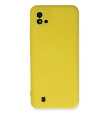 Realme C11 2021 Kılıf Nano içi Kadife Silikon - Sarı