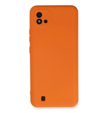 Realme C11 2021 Kılıf Nano içi Kadife Silikon - Turuncu