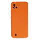 Realme C11 2021 Kılıf Nano içi Kadife Silikon - Turuncu