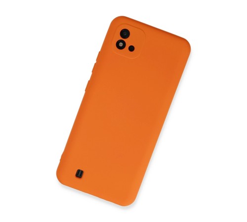 Realme C11 2021 Kılıf Nano içi Kadife Silikon - Turuncu Realme C11 2021 Kılıf Nano içi Kadife Silikon - Turuncu