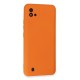 Realme C11 2021 Kılıf Nano içi Kadife Silikon - Turuncu
