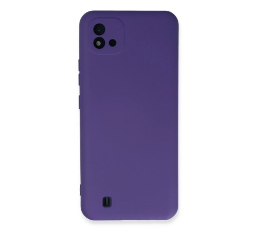Realme C11 2021 Kılıf Nano içi Kadife Silikon - Mor Realme C11 2021 Kılıf Nano içi Kadife Silikon - Mor