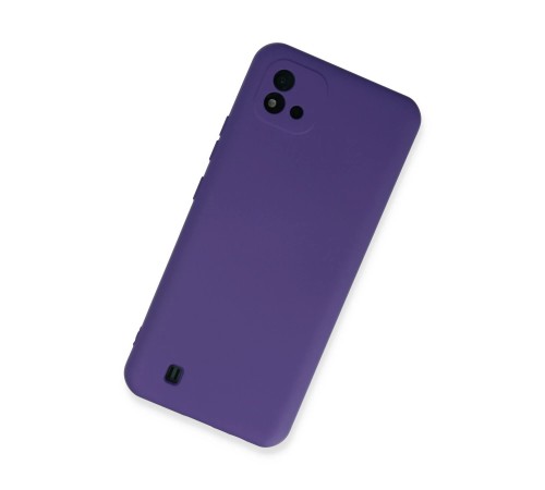 Realme C11 2021 Kılıf Nano içi Kadife Silikon - Mor Realme C11 2021 Kılıf Nano içi Kadife Silikon - Mor