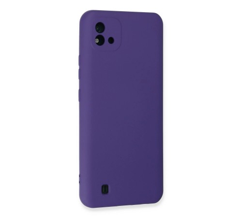 Realme C11 2021 Kılıf Nano içi Kadife Silikon - Mor Realme C11 2021 Kılıf Nano içi Kadife Silikon - Mor