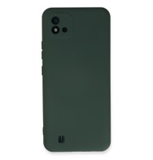 Realme C11 2021 Kılıf Nano içi Kadife Silikon - Koyu Yeşil