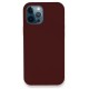 iPhone 12 Pro Kılıf Lansman Legant Silikon - Bordo