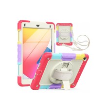 iPad 5 Air 9.7 Kılıf Tablet Rainbow Kapak - Kırmızı
