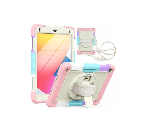 iPad 5 Air 9.7 Kılıf Tablet Rainbow Kapak - Pembe iPad 5 Air 9.7 Kılıf Tablet Rainbow Kapak - Pembe