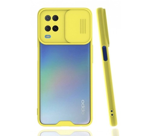 Realme 8 Kılıf Platin Kamera Koruma Silikon - Sarı