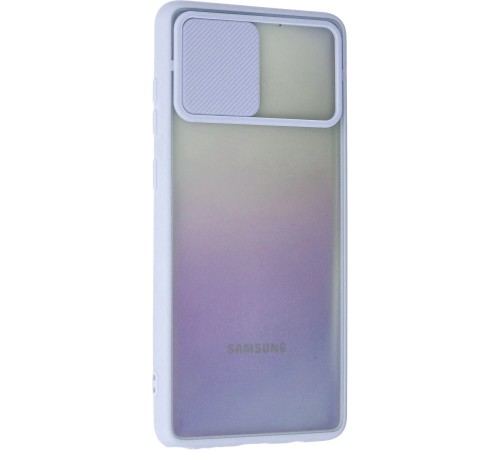 Samsung Galaxy A81 / Note 10 Lite Kılıf Palm Buzlu Kamera Sürgülü Silikon - Lila