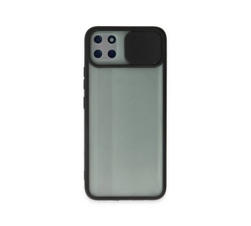 Realme C11 Kılıf Palm Buzlu Kamera Sürgülü Silikon - Siyah
