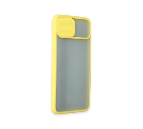 Realme C11 Kılıf Palm Buzlu Kamera Sürgülü Silikon - Sarı Realme C11 Kılıf Palm Buzlu Kamera Sürgülü Silikon - Sarı