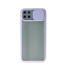 Realme C11 Kılıf Palm Buzlu Kamera Sürgülü Silikon - Lila