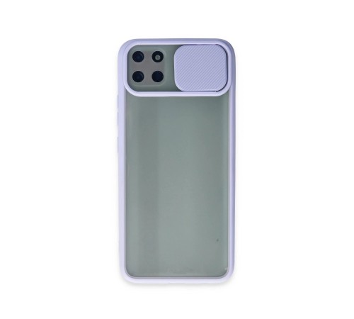 Realme C11 Kılıf Palm Buzlu Kamera Sürgülü Silikon - Lila