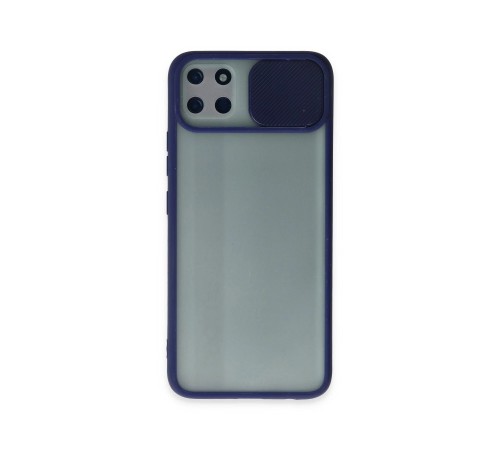 Realme C11 Kılıf Palm Buzlu Kamera Sürgülü Silikon - Lacivert