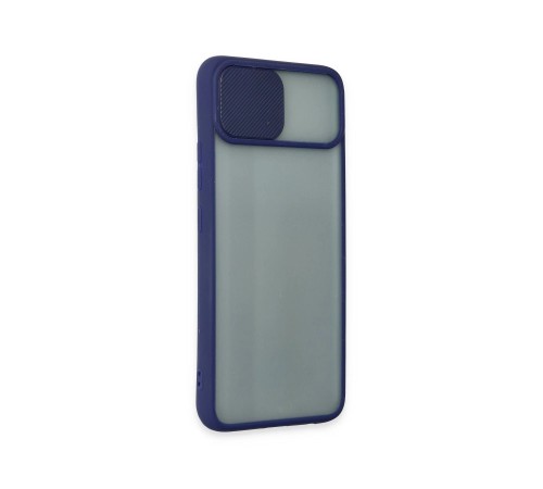 Realme C11 Kılıf Palm Buzlu Kamera Sürgülü Silikon - Lacivert