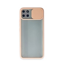 Realme C11 Kılıf Palm Buzlu Kamera Sürgülü Silikon - Pembe