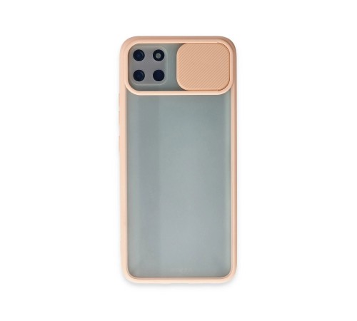 Realme C11 Kılıf Palm Buzlu Kamera Sürgülü Silikon - Pembe