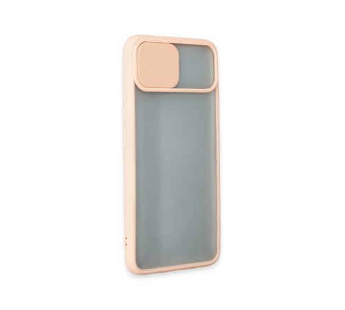 Realme C11 Kılıf Palm Buzlu Kamera Sürgülü Silikon - Pembe