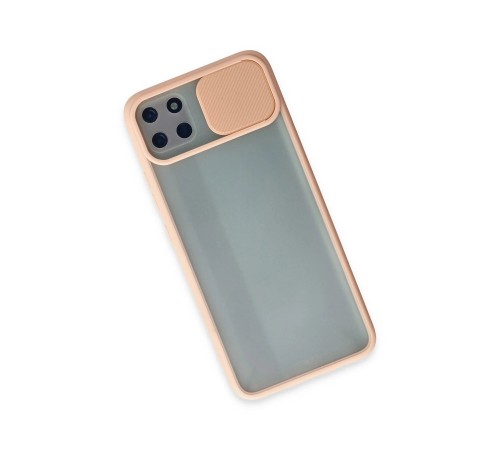 Realme C11 Kılıf Palm Buzlu Kamera Sürgülü Silikon - Pembe