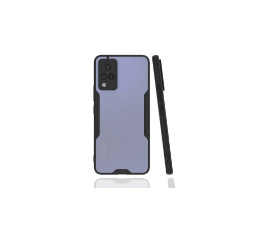 Vivo V21 Kılıf Platin Silikon - Siyah