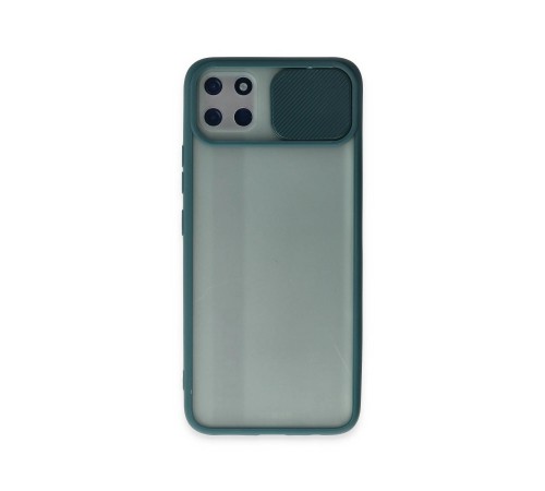 Realme C11 Kılıf Palm Buzlu Kamera Sürgülü Silikon - Yeşil