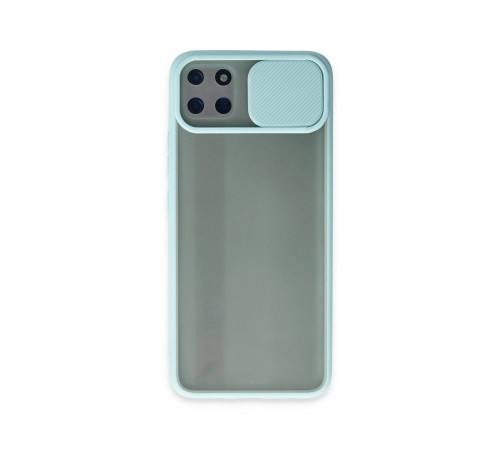 Realme C11 Kılıf Palm Buzlu Kamera Sürgülü Silikon - Turkuaz